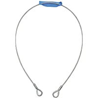 Set de 5 x Eslinga de acero con casquillos 100cm x 4mm- plata- carga máxima BGV C1 70kg - Pack cables de acero - Cuerdas…
